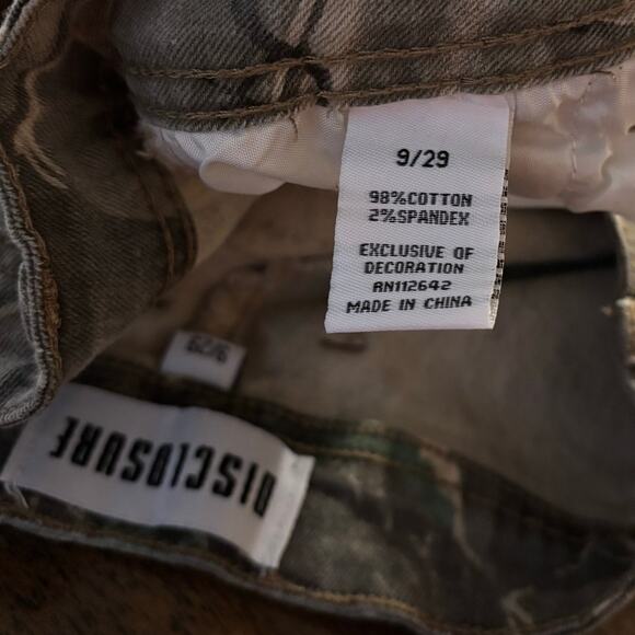 Disclosure Women’s 9 / 29 x 29 Camo Pants Cargo Wide Leg Relaxed Fit - Picture 6 of 12